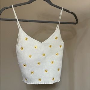 White Sunflower Tank top